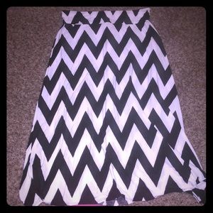 Chevron maxi skirt